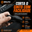 AutoResgate 3 em 1 — Quebra-Vidro, Corta-Cinto e Apito de Emergência