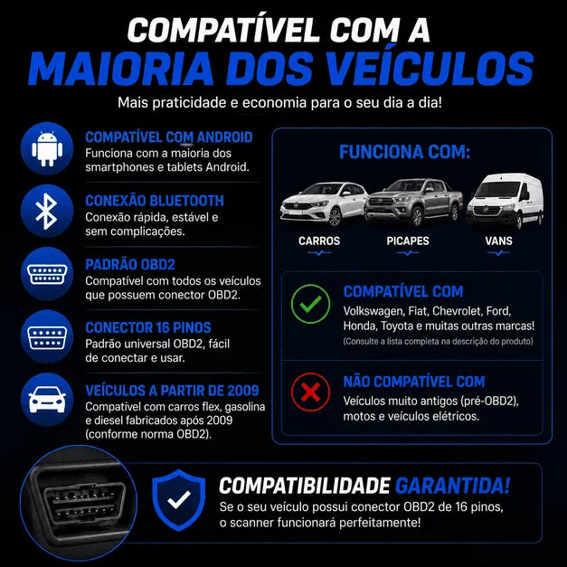 BrutoScan™ — Diagnóstico Automotivo Bluetooth OBD2