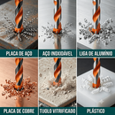 UltraDrill™ Premium – Kit 7 Brocas Profissionais Multiuso 3–12mm | Madeira, Metal, Concreto e Cerâmica