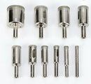 Kit 10 Broca Serra Copo Diamantada De 6 a 30mm P/ Vidro Mármore Cerâmica Piso Azulejo Porcelanato