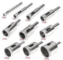 Kit 10 Broca Serra Copo Diamantada De 6 a 30mm P/ Vidro Mármore Cerâmica Piso Azulejo Porcelanato