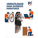 Kit de Chaves Torx 9 Peças – T10 a T50