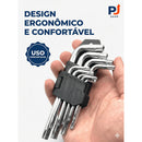 Kit de Chaves Torx 9 Peças – T10 a T50