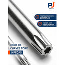 Kit de Chaves Torx 9 Peças – T10 a T50